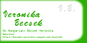 veronika becsek business card